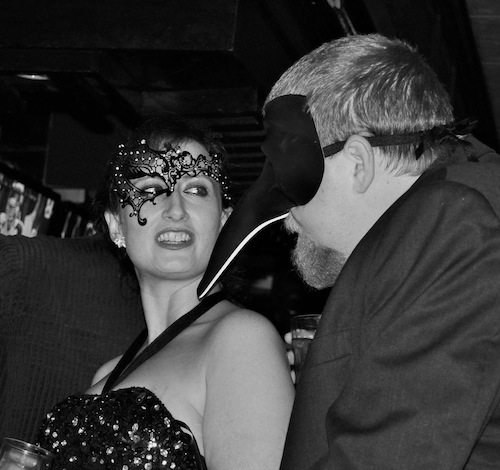 Talk flows when you're wearing a mask. (photo credit Matt Peters)